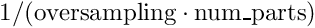 $1/(\mathrm{oversampling} \cdot \mathrm{num\_parts})$